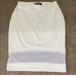 White pencil skirt